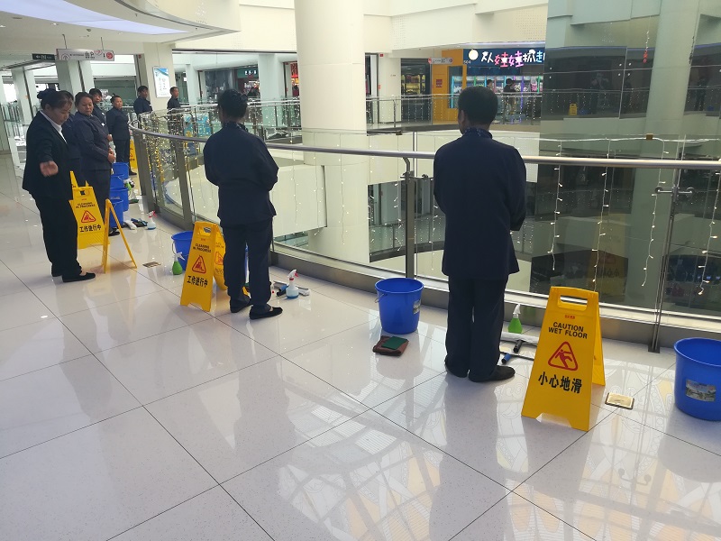 厦门孔雀河寒冬练兵,驻场保洁技能大比武