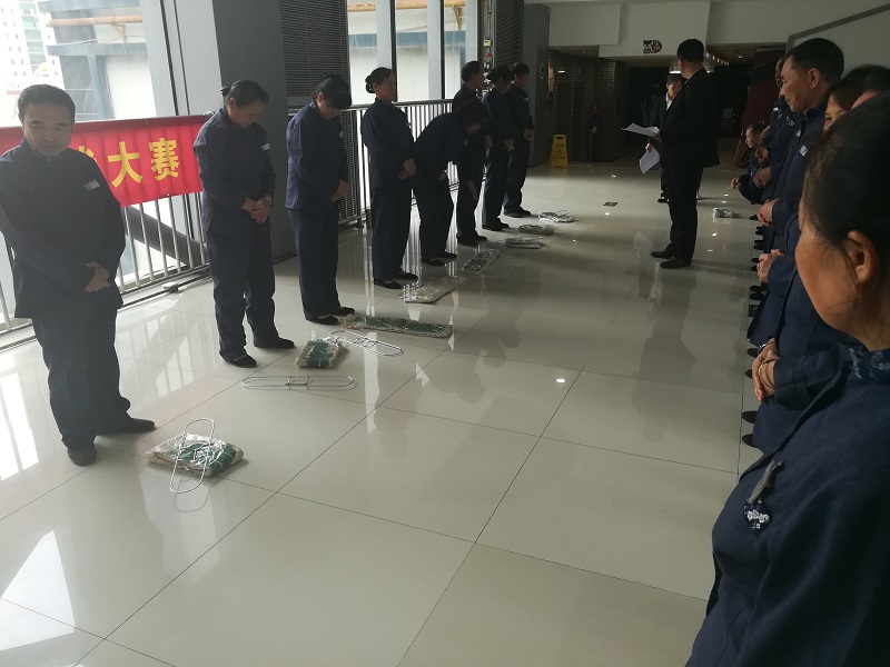 厦门孔雀河寒冬练兵,驻场保洁技能大比武